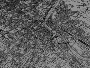 Prato city Italy 30km 3D Модель