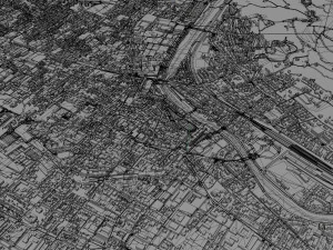 Prato city Italy 30km 3D Model