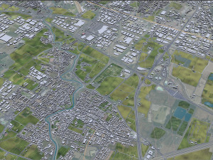 Prato city Italy 30km 3D Модель