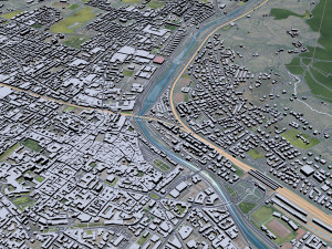 Prato city Italy 30km 3D Модель