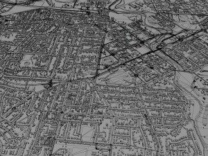 Queanbeyan city Australia 30km 3D Model