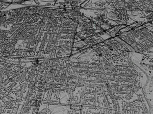 Queanbeyan city Australia 30km 3D Model