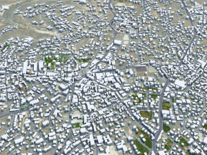 Ramallah Zachodni Brzeg Palestyny ​​30 km Model 3D