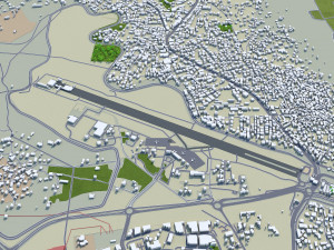 Ramallah West Bank Palestine 30km Modèle 3D