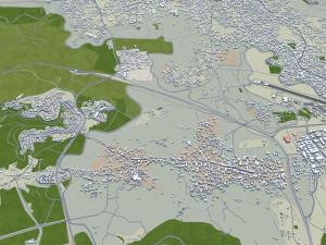 Ramallah West Bank Palestine 30km Modèle 3D