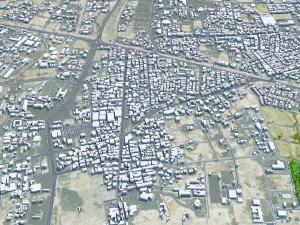 Riffa city Bahrain 15km 3D Model
