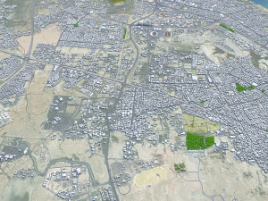 Riffa city Bahrain 15km 3D Model