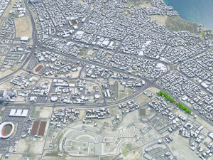 Riffa city Bahrain 15km 3D Model