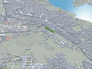 Riffa city Bahrain 15km 3D Model