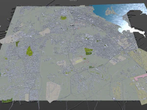 Riffa city Bahrain 15km 3D Model
