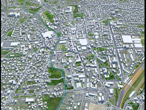 Rybnik city Poland 30km Model 3D