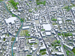 Rybnik city Poland 30km 3D Model