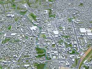 Rybnik city Poland 30km Model 3D