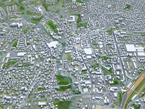 Rybnik city Poland 30km 3D Model