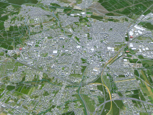 Rybnik city Poland 30km Model 3D