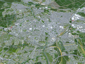Rybnik city Poland 30km 3D Model