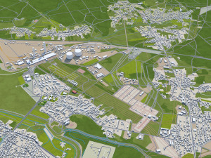 Rybnik city Poland 30km Model 3D