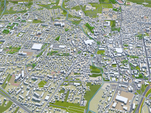 Rybnik city Poland 30km Model 3D