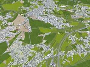 Rybnik city Poland 30km Model 3D