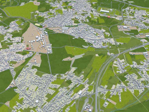 Rybnik city Poland 30km 3D Model