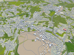 Rybnik city Poland 30km Model 3D