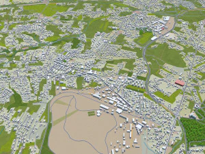 Rybnik city Poland 30km 3D Model