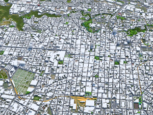 San Jose city Costa Rica 30km 3D Model