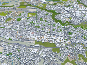 San Jose city Costa Rica 30km 3D Model