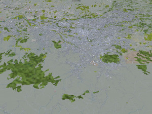San Jose city Costa Rica 30km 3D Model