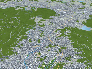 Sasebo city Nagasaki Japan 30km 3D मॉडल