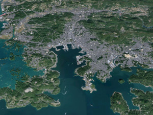 Sasebo city Nagasaki Japan 30km 3D मॉडल