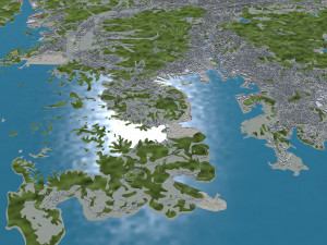 Sasebo city Nagasaki Japan 30km 3D मॉडल