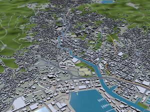 Sasebo city Nagasaki Japan 30km 3D मॉडल