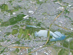 Sosnowiec city Poland 30km 3D Model