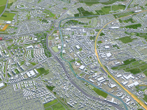 Sosnowiec city Poland 30km 3D मॉडल
