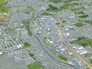 Sosnowiec city Poland 30km 3D Model