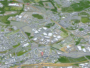 Sosnowiec city Poland 30km 3D Model