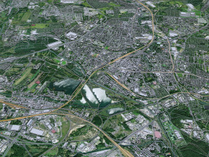 Sosnowiec city Poland 30km 3D मॉडल
