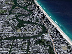 Surfers Paradise city Queensland Australia 10km Modello 3D
