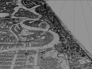 Surfers Paradise city Queensland Australia 10km Modello 3D
