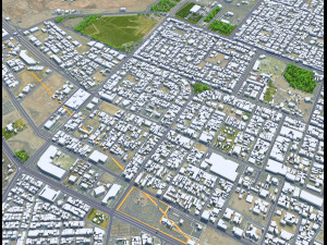 Tabuk City Saudi Arabia 30km 3D Модель