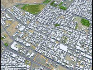 Tabuk City Saudi Arabia 30km 3D Model