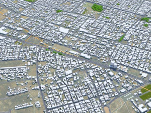 Tabuk City Saudi Arabia 30km 3D Model