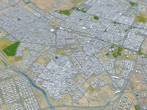 Tabuk City Saudi Arabia 30km 3D Model