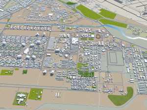 Tabuk City Saudi Arabia 30km 3D Модель