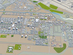 Tabuk City Saudi Arabia 30km 3D Model
