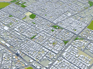 Tabuk City Saudi Arabia 30km 3D Model