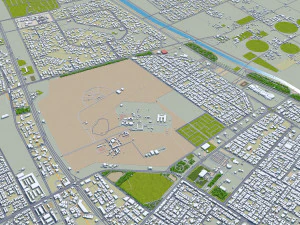 Tabuk City Saudi Arabia 30km 3D Model