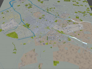 Tabuk City Saudi Arabia 30km 3D Модель
