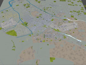 Tabuk City Saudi Arabia 30km 3D Model